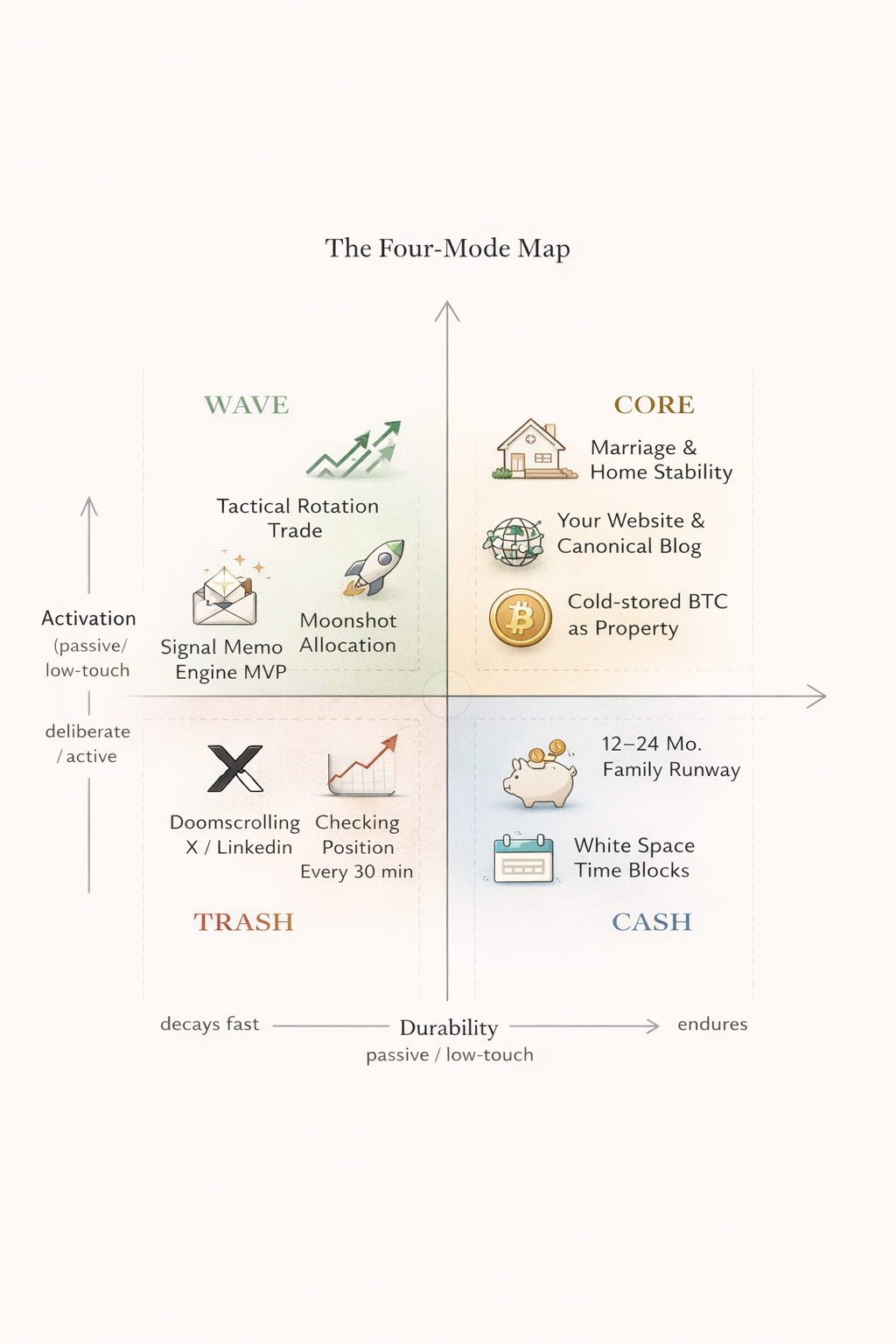 Core–Wave–Cash-Trash System